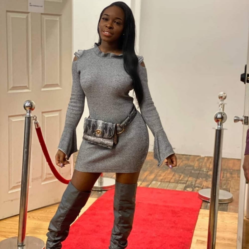 SEXY AND CHIC GREY MINI DRESS